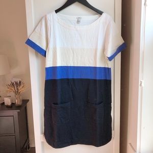 J.Crew Colorblock Striped Shift Dress - S